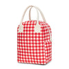 Zipper Lunch Bag - Gingham Red