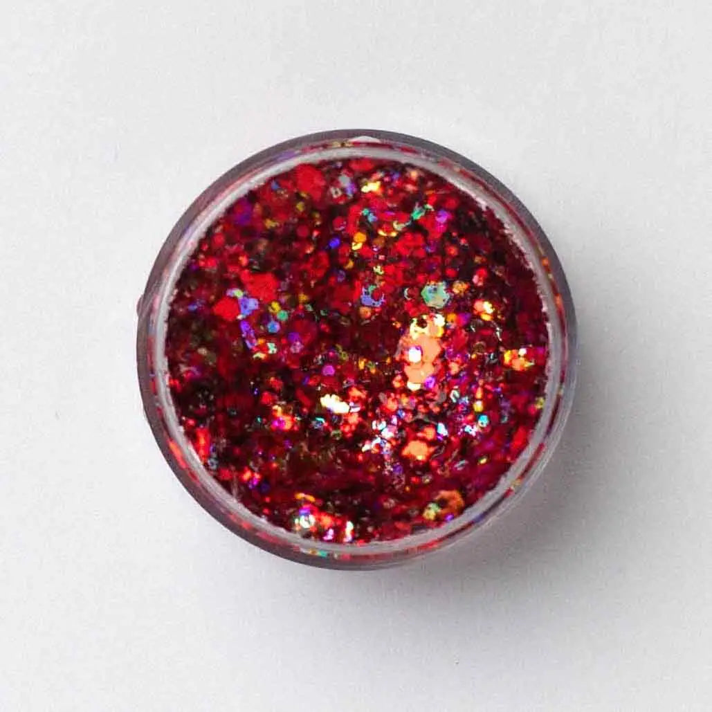 "Love Potion" Gameday Red Glitter Gel - Hair, Face, Body