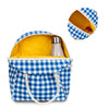 Zipper Lunch Bag - Gingham Blue