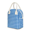 Zipper Lunch Bag - Gingham Blue