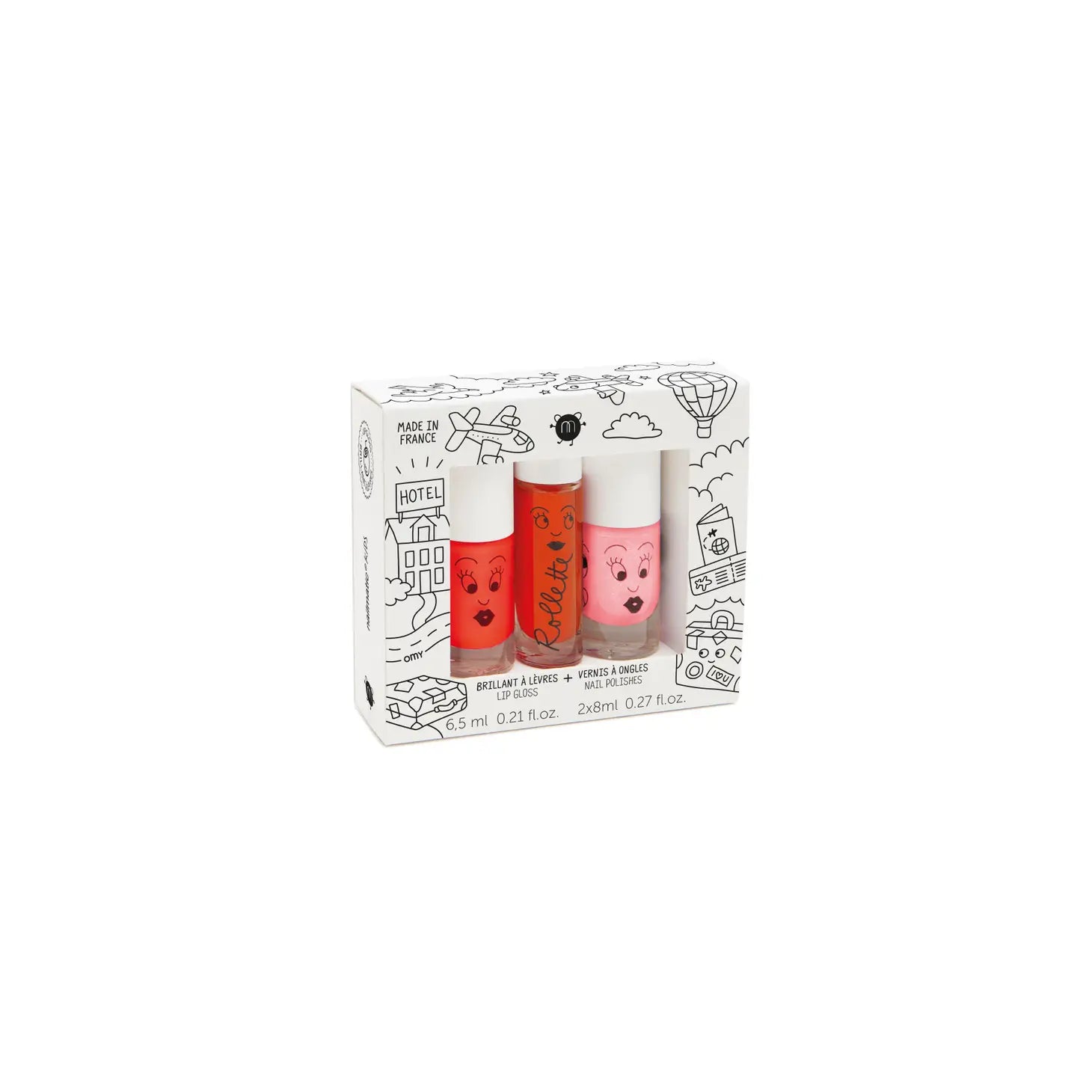 Nailmatic Set 2 Nail Polishes + 1 Lip Gloss