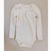 Long Sleeve Pouf Onesie, Milk